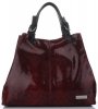 Kožené kabelka shopper bag Vittoria Gotti bordová V898GPIT